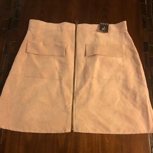 Blush pink mini skirt
